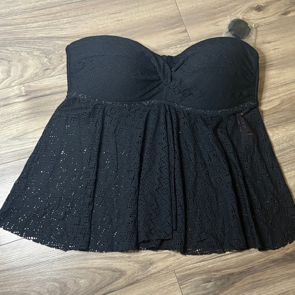 Merona Black Women Swim One Piece - Picture 1 of 6